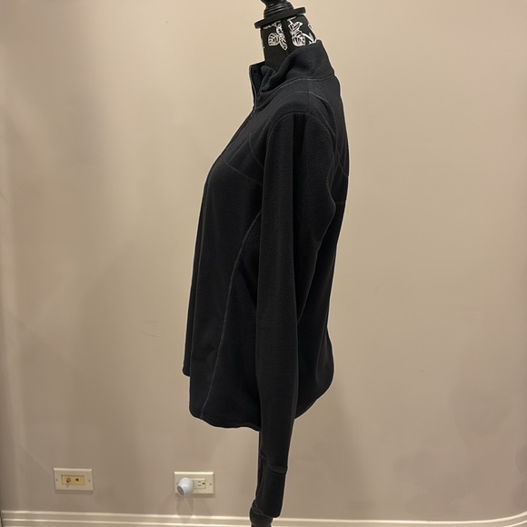 Athleta Half Zip Pullover Fleece black size medium - Picture 2 of 5